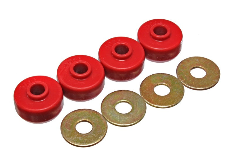 Energy Suspension 84-96 Chevy Corvette Red Spring Cushions for Rear Leaf Spring Bushing Set Bushing Kits Energy Suspension