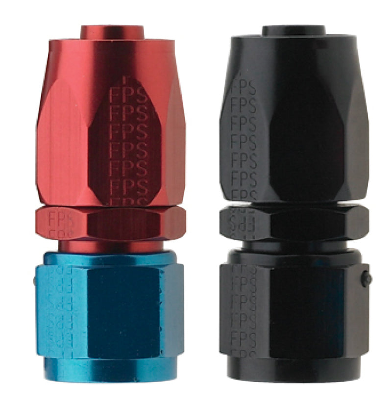 Fragola -4AN Straight Pro-Flow Hose End - Blue/Red Fittings Fragola