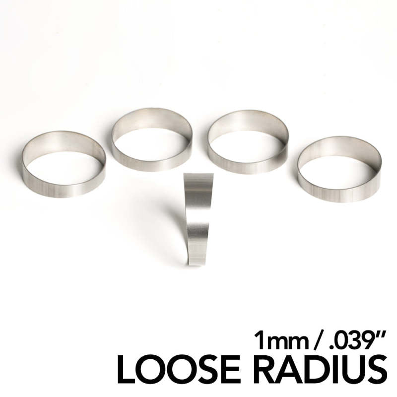 Ticon Industries 2.13in Titanium Pie Cut - 2D Loose Radius 1mm/.039in (5 Pack) Titanium Tubing Ticon