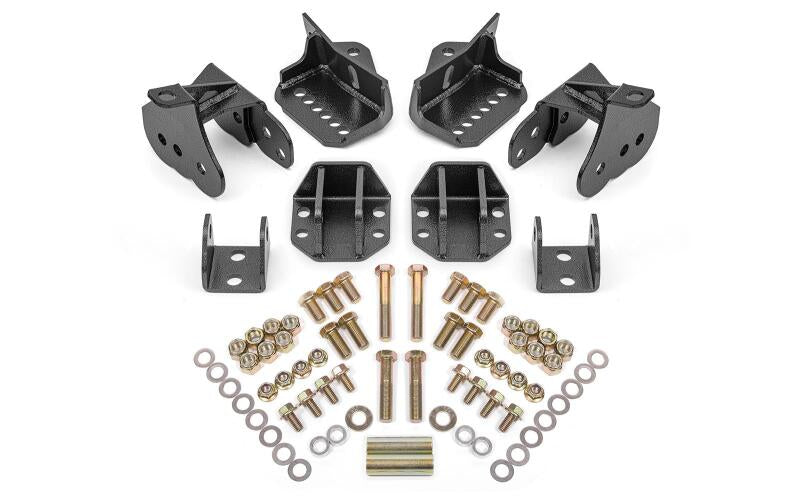 BMR 64-72 GM A-Body Rear Coilover Conversion Kit - Black Hammertone Coilover Components BMR Suspension