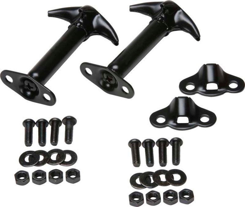 Kentrol 55-95 Jeep CJ/Wrangler YJ Hood Catch Pair - Powdercoat Black Hoods Kentrol