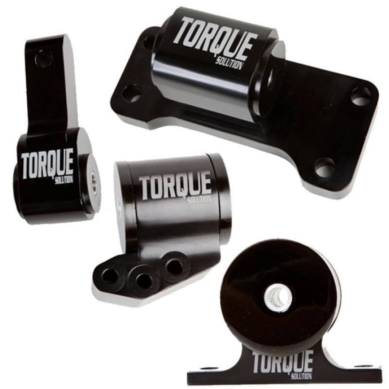 Torque Solution Billet Aluminum 4 Piece Engine Mount Kit: Mitsubishi Evolution 01-06 (5sp Only) Engine Mounts Torque Solution