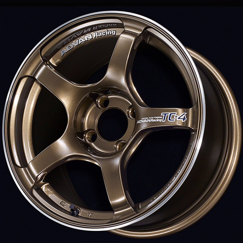 Advan TC4 16x7.5 / +35 Offset / 4x100 / 63mm Bore / Umber Bronze Metallic and Ring Wheels - Cast Advan