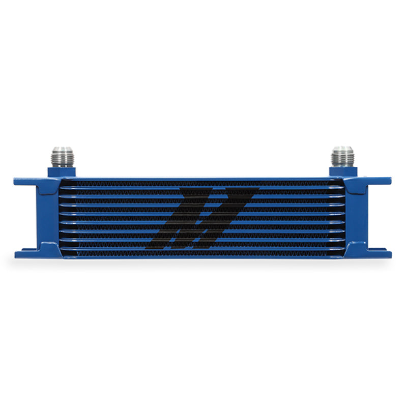 Mishimoto Universal 10 Row Oil Cooler - Blue Oil Coolers Mishimoto
