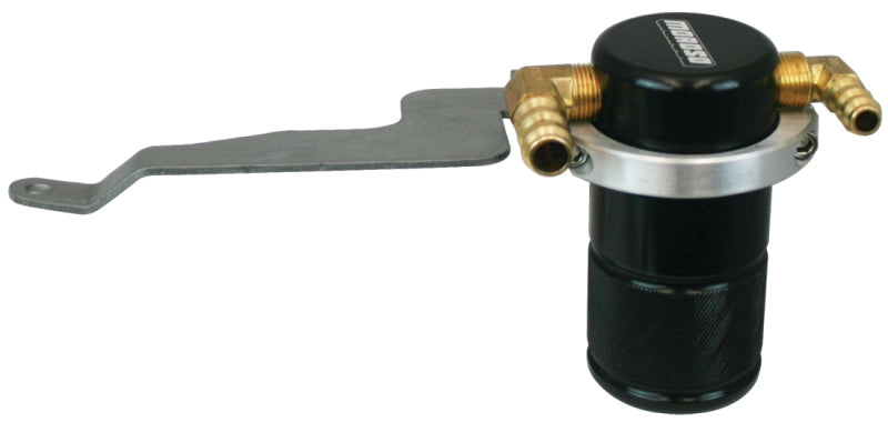 Moroso 15-Up Subaru WRX Air/Oil Separator Catch Can - Small Body - Billet Aluminum - Black Finish Oil Catch Cans Moroso