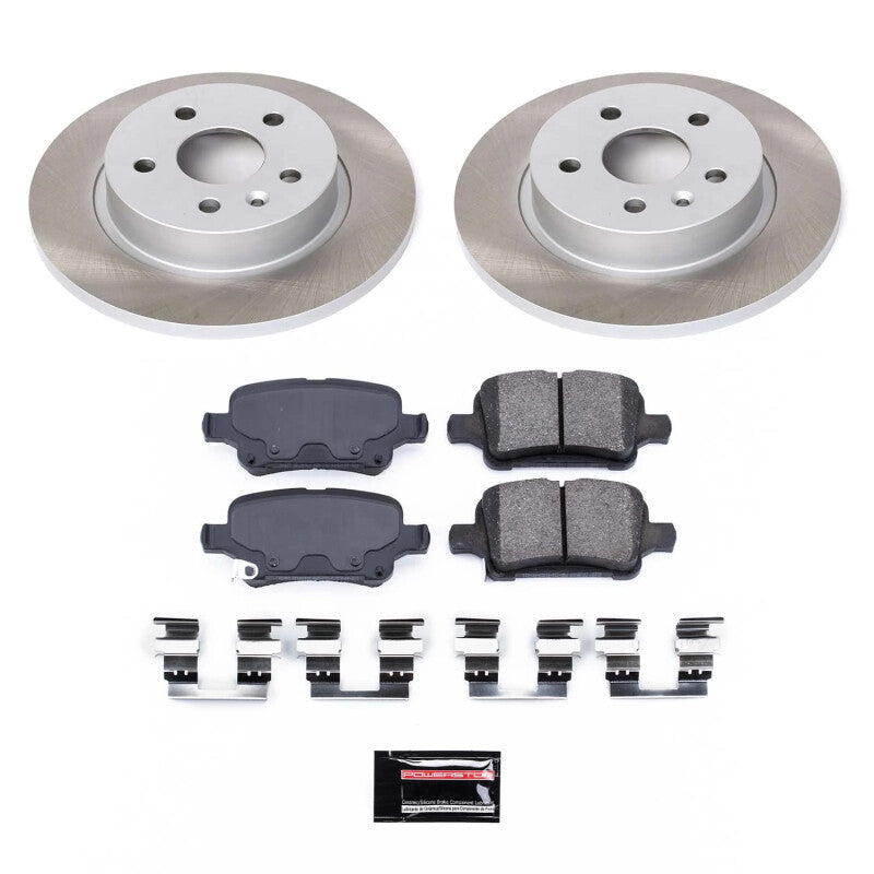 Power Stop 2016 Chevrolet Cruze Rear Semi-Coated Rotor Kit Brake Kits - Performance Blank PowerStop