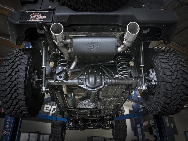 aFe Rebel Series 2.5in 304 SS Cat-Back Exhaust w/ Polished Tips 2018+ Jeep Wrangler (JL) V6 3.6L Catback aFe