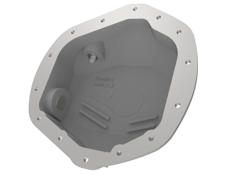 aFe Street Series Rear Differential Cover Raw w/ Machined Fins 01-18 GM Diesel Trucks V8-6.6L (td) Diff Covers aFe