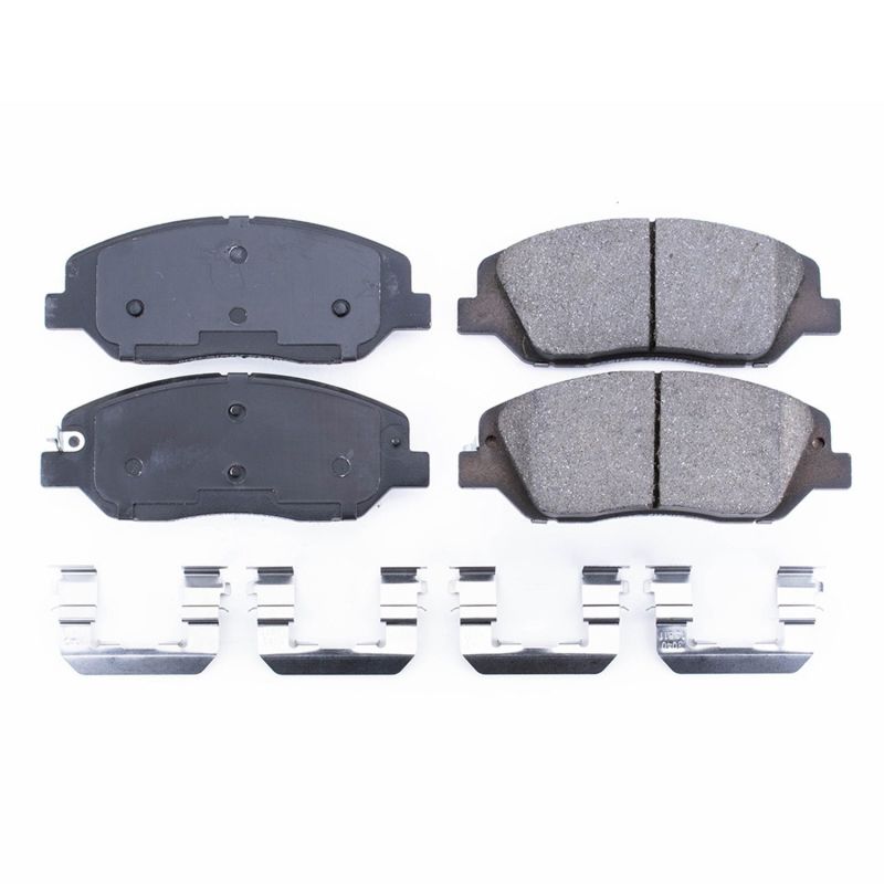 Power Stop 17-18 Hyundai Santa Fe Front Z17 Evolution Ceramic Brake Pads w/Hardware Brake Pads - OE PowerStop