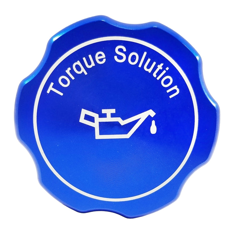 Torque Solution Billet Oil Cap 89+ Subaru - Blue Oil Caps Torque Solution