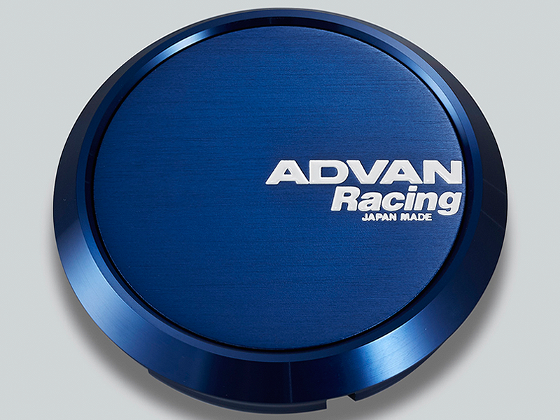 Advan 63mm Flat Center Cap - Blue Anodized Wheel Center Caps Advan