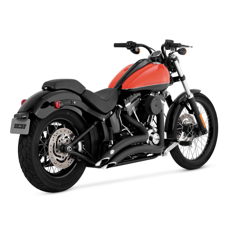 Vance & Hines HD Softail 86-09 Big Radius 2-2 Black Full System Exhaust Powersports Exhausts Vance and Hines