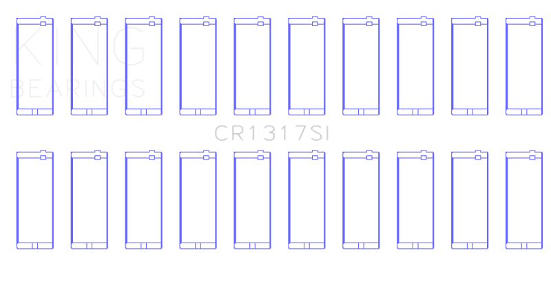King Engine Bearings Engine Chrysler 273CI/318CI/340CI/360CI Connecting Rod Bearing Set of 20 Connecting Rods King Engine Bearings