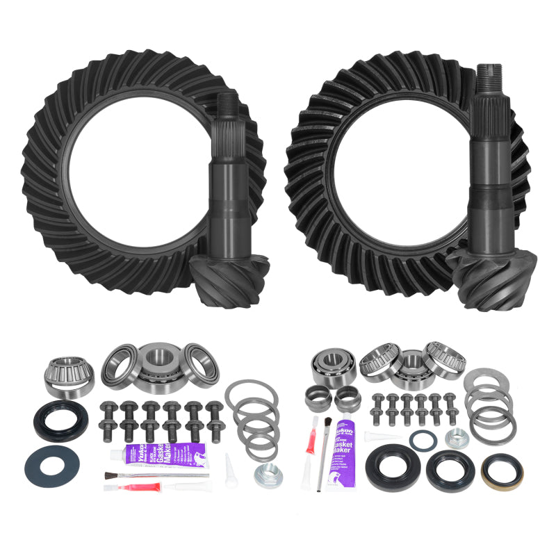 Yukon Ring & Pinion Gear Kit Front & Rear for Toyota 10.5/9R Differential 5.29 Ratio Differential Install Kits Yukon Gear & Axle