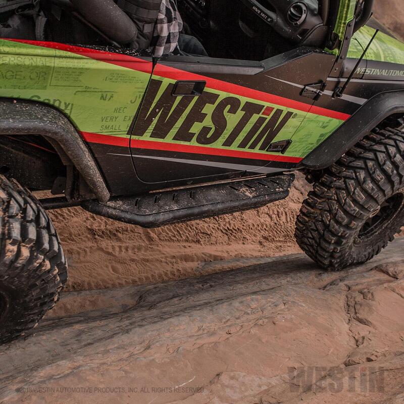 Westin/Snyper 07-17 Jeep Wrangler Triple Tube Rock Rail Steps - Textured Black Body Armor & Rock Rails Westin