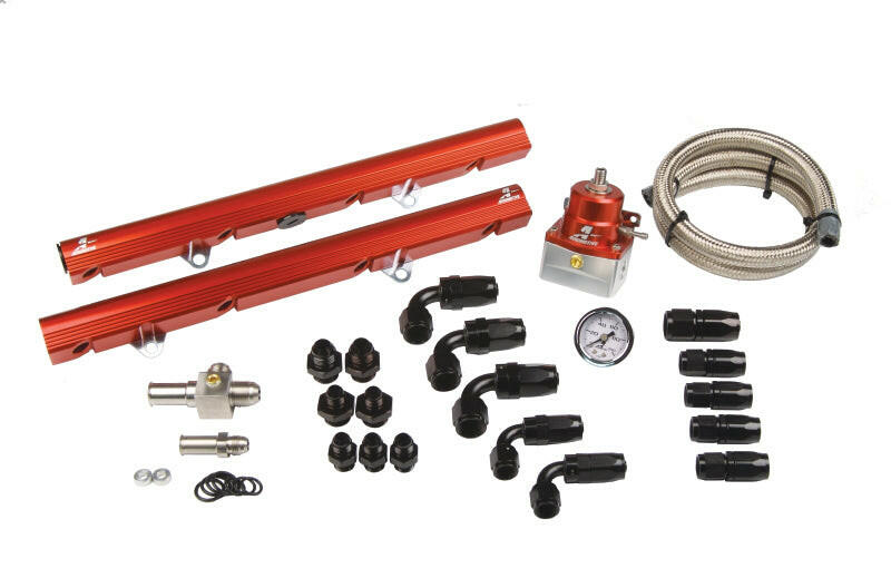 Aeromotive 5.0 Liter Ford Street Billet Fuel Rail System (Ford 5.0 86-98) 5/8in I.D. Fuel Rails Aeromotive
