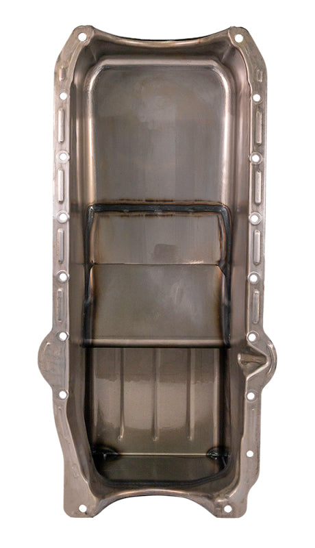 Moroso 86-Up Chevrolet Small Block (w/1 Piece Rear Main Seal) Wet Sump 6qt 9in Steel Oil Pan - Black Oil Pans Moroso