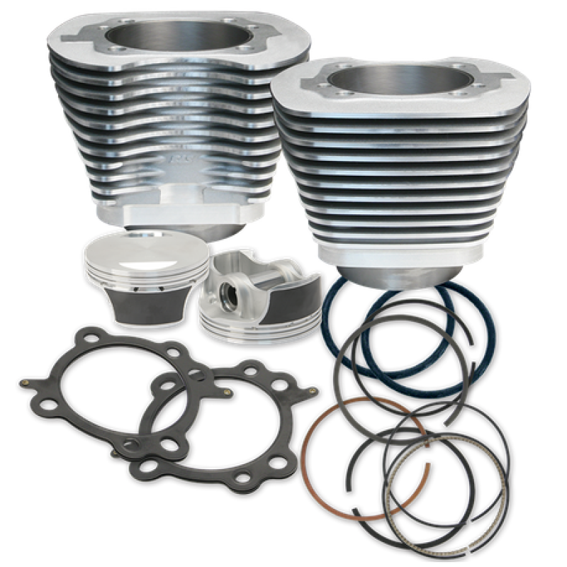 S&S Cycle 99-06 BT 97in Big Bore Cylinder Kit - Silver Piston Sets - Powersports S&S Cycle