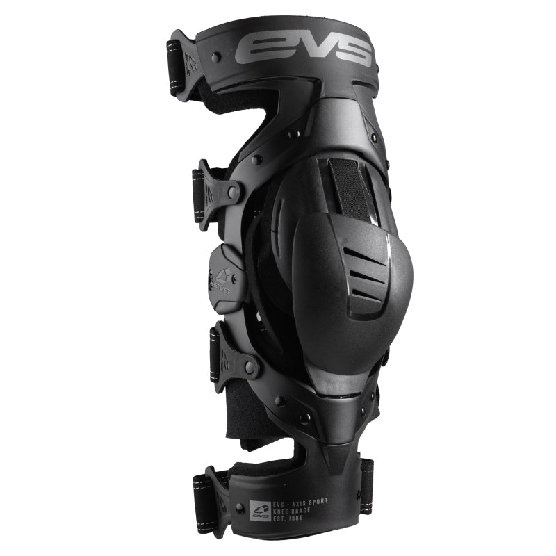 EVS Axis Sport Knee Brace Black/Black/Grey - Small/Right Body Protection EVS