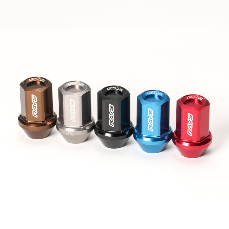 Rays M12x1.25 5 holes 16pcs nut, 4pcs Lock nut, 1 adapter & 1 lock nut key - Chrome Lug Nuts Rays