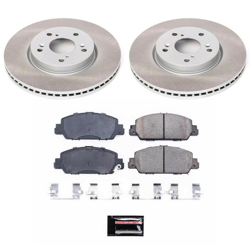 Power Stop 16-22 Honda HR-V Front Semi-Coated Rotor Kit Brake Kits - Performance Blank PowerStop