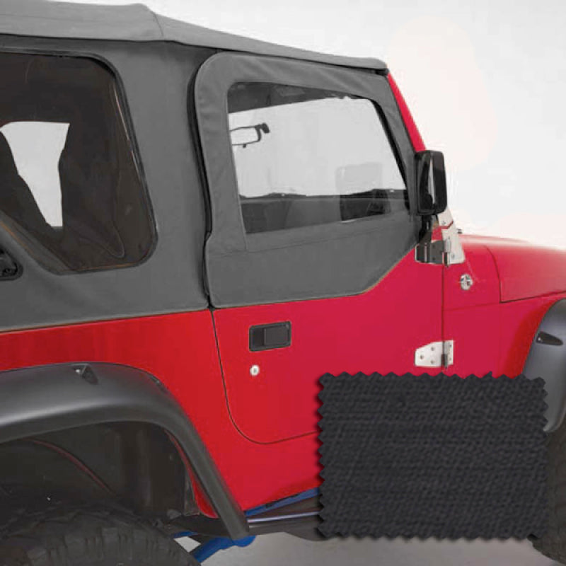 Rugged Ridge Upper Soft Door Kit Black Diamond 03-06 Jeep Wrangler Doors Rugged Ridge