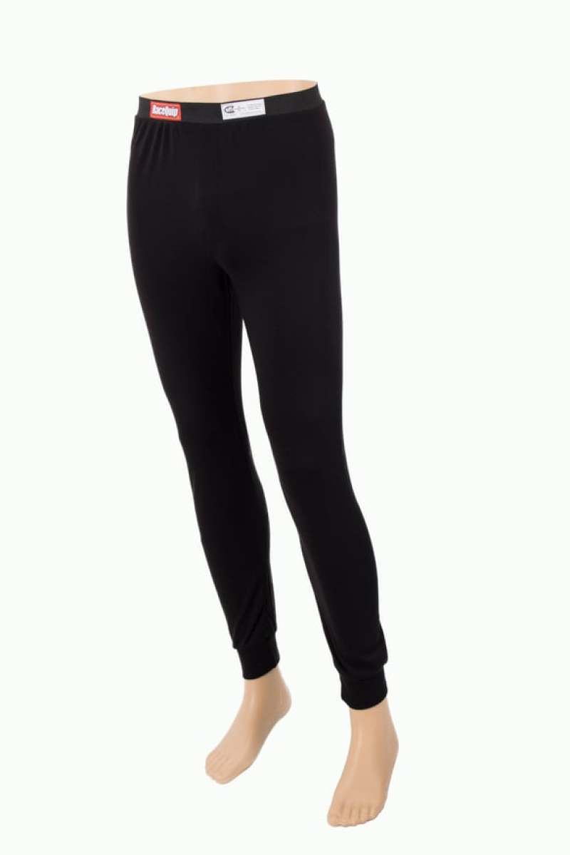 RaceQuip SFI 3.3 Fire Retardant Long John Underwear Bottoms Youth Medium Black Fire Safety Racequip