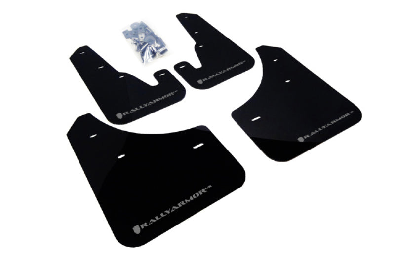 Rally Armor 04-09 Mazda3/Speed3 Black UR Mud Flap w/ Silver Logo Mud Flaps Rally Armor