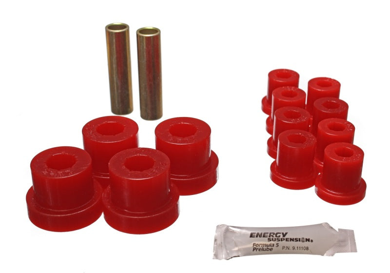 Energy Suspension Jeep Spring Bushing Set - Red Bushing Kits Energy Suspension