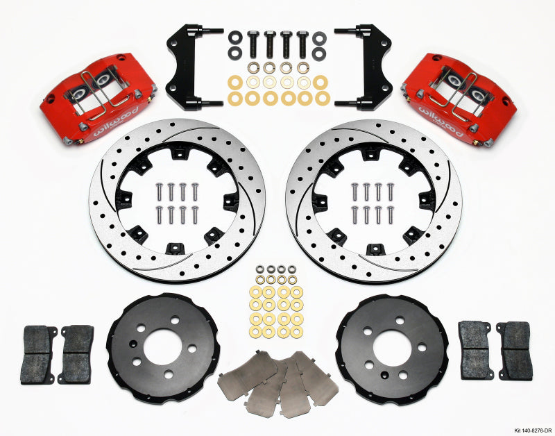 Wilwood Dynapro Radial Front Kit 12.19in Drilled Red 99-03 Jetta IV & Golf IV Big Brake Kits Wilwood