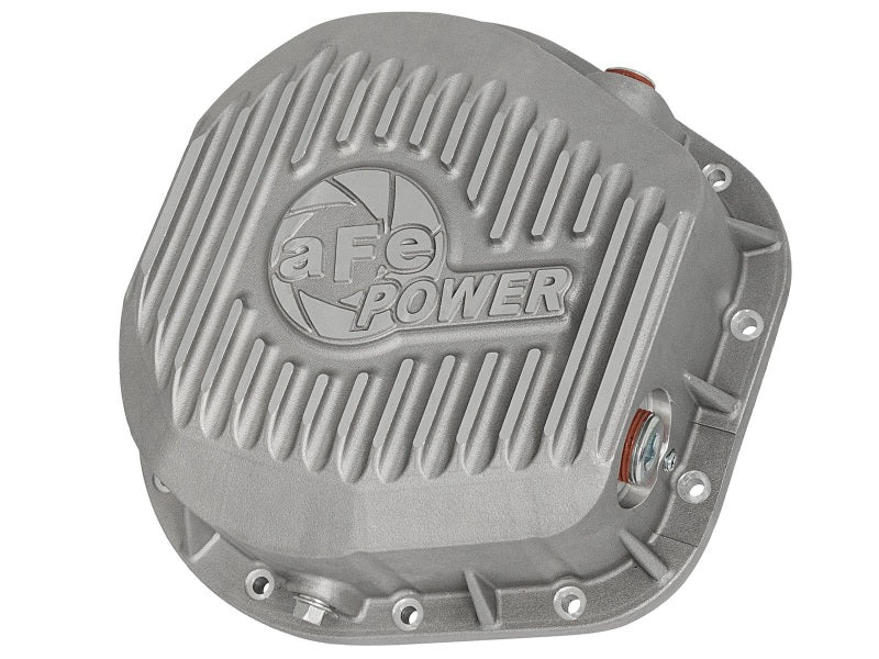 aFe Rear Differential Cover (Raw; Street Series); Ford Diesel Trucks 86-13 V8 (td) Diff Covers aFe