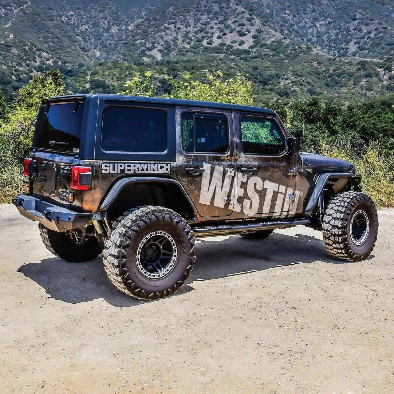 Westin 18-23 Jeep Wrangler JL Unlimited 4dr Rock Slider - Textured Black Body Armor & Rock Rails Westin