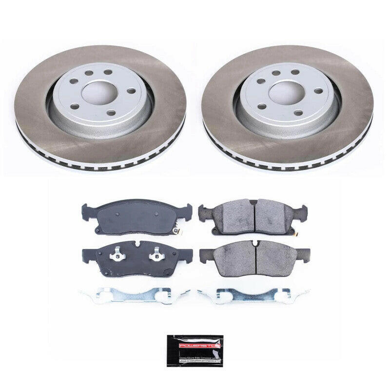 Power Stop 2022 Jeep Grand Cherokee WK Front Semi-Coated Rotor Kit Brake Kits - Performance Blank PowerStop