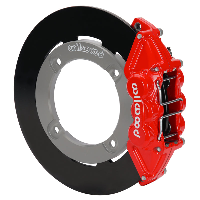 Wilwood 19-22 Honda Talon 1000 Red 4-Piston Rear Kit 11.25in - Plain Face Steel Rotors Brake Kits - Performance Drill Wilwood