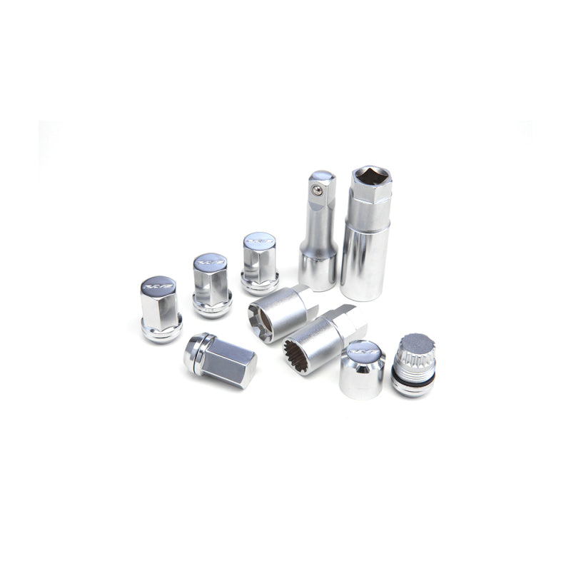 Rays M12x1.50 19mm Hex w/ 2 Piece Double Lock Nut Set - Chrome Lug Nuts Rays