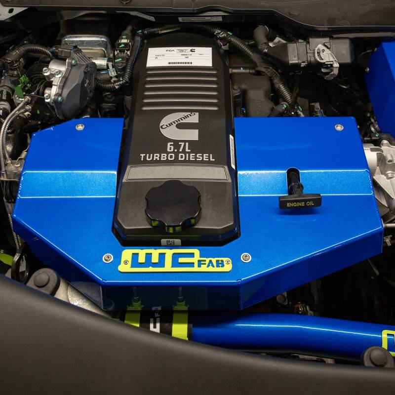 Wehrli 13-23 Dodge Cummins 6.7L Fabricated Aluminum Engine Cover - Fine Texture Black Engine Covers Wehrli
