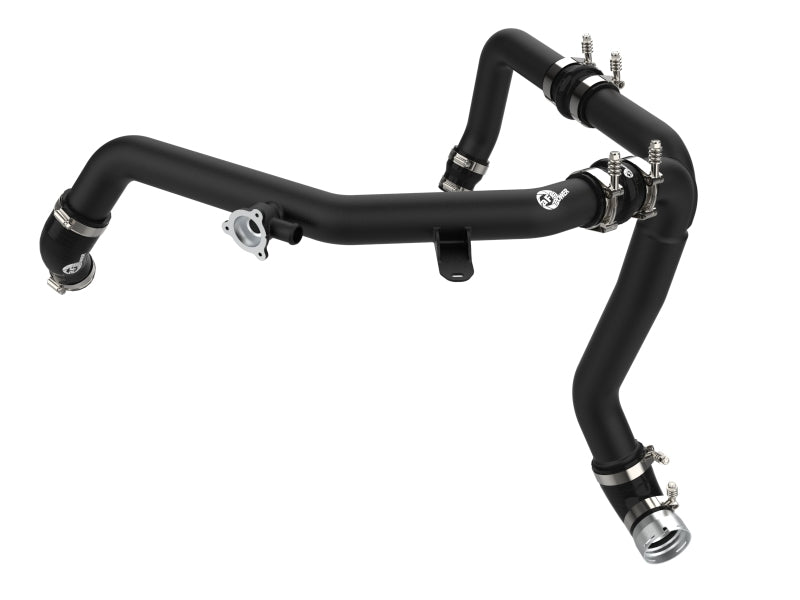 aFe 21-22 Ford Bronco V6-2.7Ltt BladeRunner Alum Hot Charge Pipe - Black Intercoolers aFe