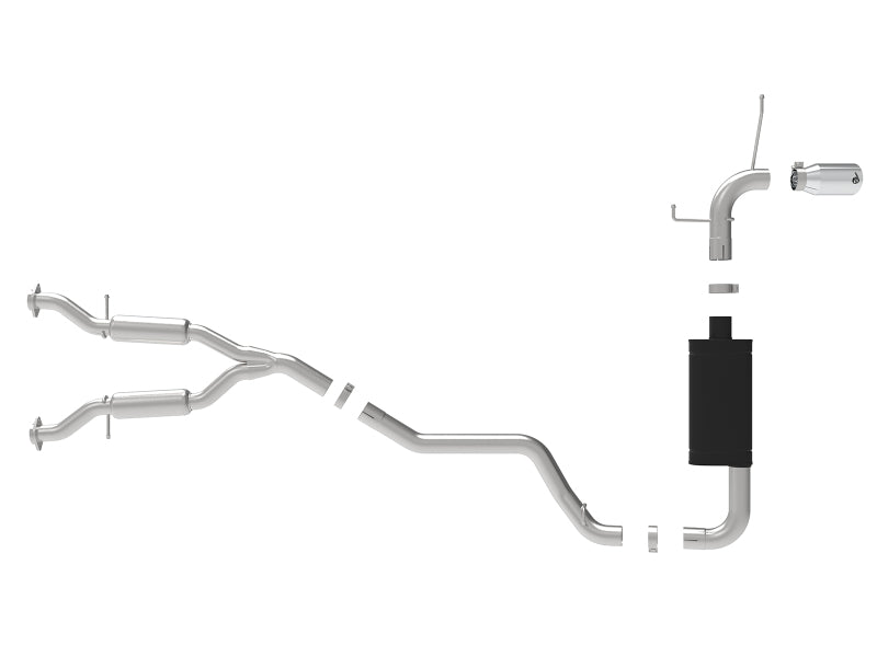 aFe Large Bore HD 3in 304 SS Cat-Back Exhaust w/ Polished Tips 14-19 Jeep Grand Cherokee V6-3.6L Catback aFe