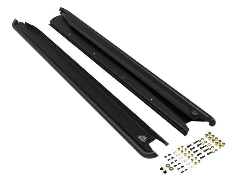 aFe POWER 20-23 Subaru Outback H4 2.4L (t) / H4 2.5L Terra Guard Trail Slider Steps - Black Nerf Bars aFe