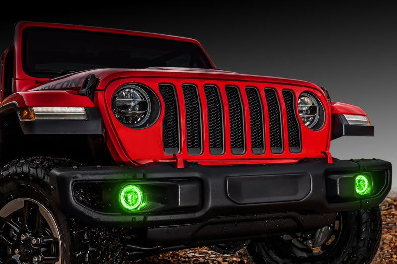 Oracle Jeep Wrangler JL/Gladiator JT LED Surface Mount Fog Light Halo Kit - Green Fog Lights ORACLE Lighting