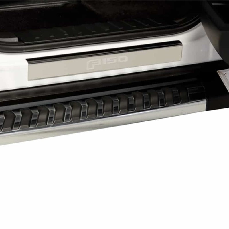 Putco 99-16 Ford SuperDuty Regular Cab & Super Cab w/ SUPERDUTY Etching - 2pcs SS Door Sills Door Panels Putco