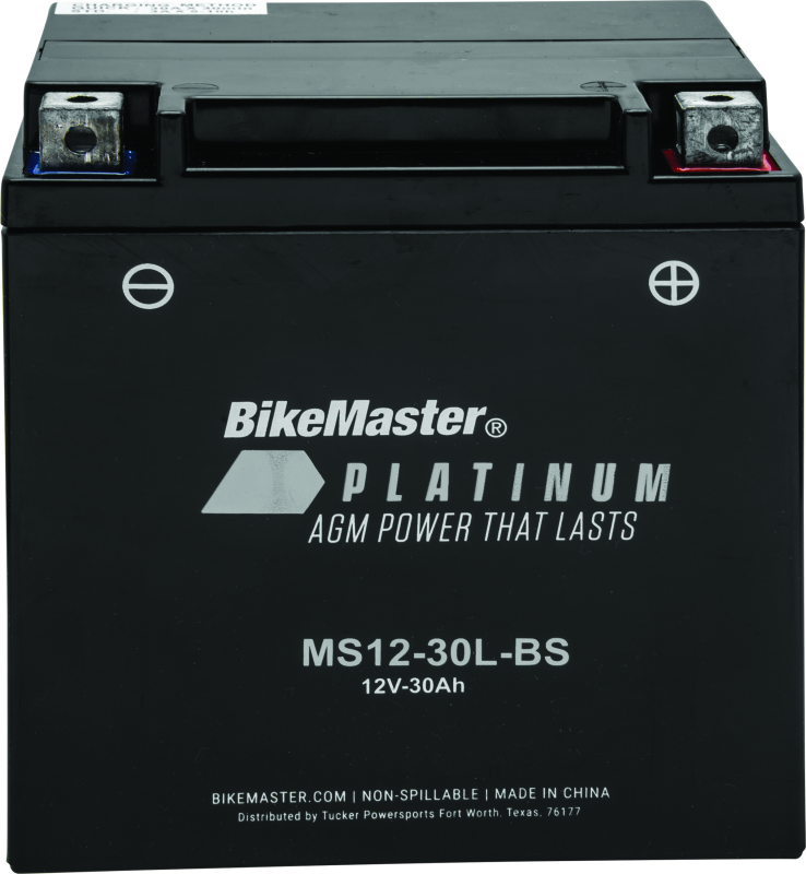 BikeMaster AGM Battery - MS12-30L-BS Batteries BikeMaster