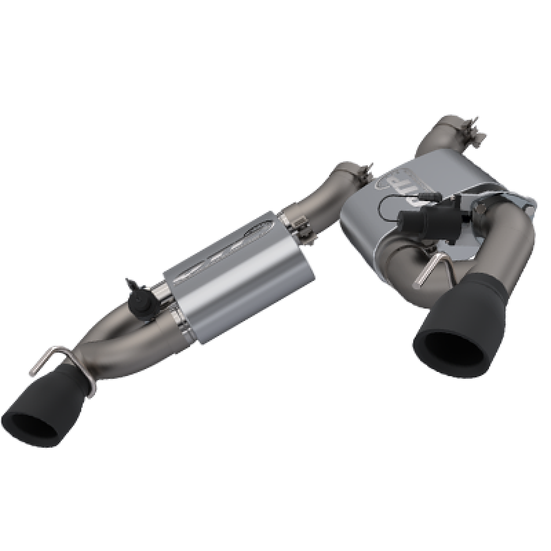 QTP 2016-2024 Chevrolet Camaro SS QTP Screamer Axle Back Dual Tip Bumper Black Tips Axle Back QTP