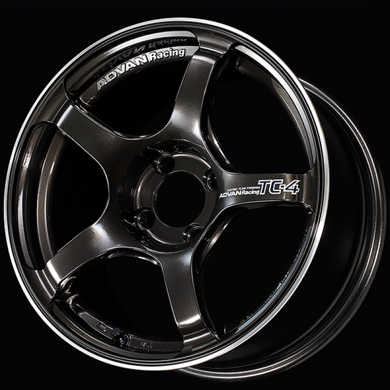 Advan TC4 16x7.5 / +35 Offset / 4x100 / 63mm Bore / Black Gunmetallic and Ring Wheels - Cast Advan