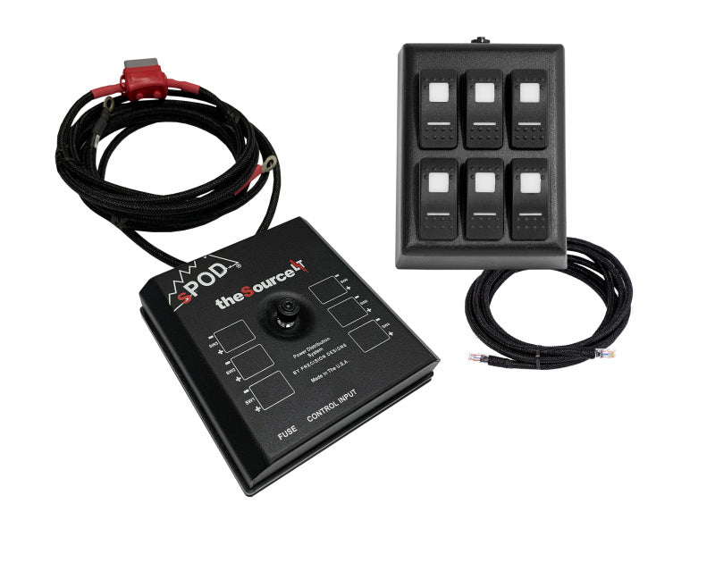 sPOD SourceLT on RAM Mount w/Green LED Switch Panel for 36in Battery Cables Switch Panels SPOD
