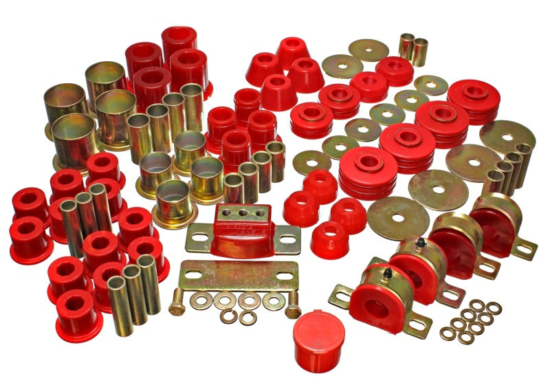 Energy Suspension 73-80 Chevrolet / GMC 2WD 1/2 Ton Pickup Red Hyper-flex Master Bushing Set Bushing Kits Energy Suspension