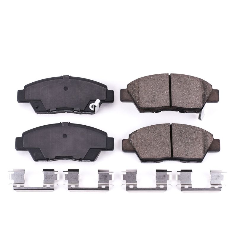 Power Stop 11-15 Honda CR-Z Front Z17 Evolution Ceramic Brake Pads w/Hardware Brake Pads - OE PowerStop