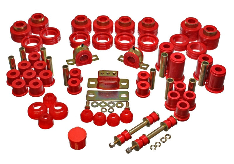 Energy Suspension 88-98 Chevy/GMC 2WD 1/2, 3/4, 1 Ton PickUp Red Hyper-flex Master Bushing Set Bushing Kits Energy Suspension
