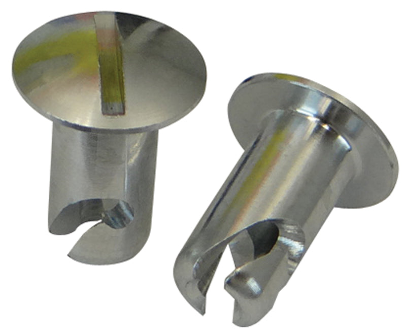 Moroso Quick Fastener - Oval Head - 5/16in x .450in - Aluminum - 10 Pack Fittings Moroso