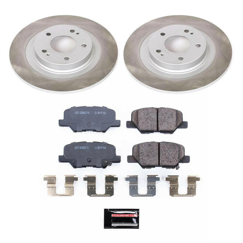 Power Stop 13-20 Mitsubishi Outlander Sport Rear Semi-Coated Rotor Kit Brake Kits - Performance Blank PowerStop